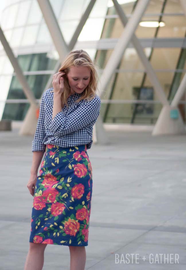 Pleated Pencil Skirt by Delia Creates with Grainline Archer