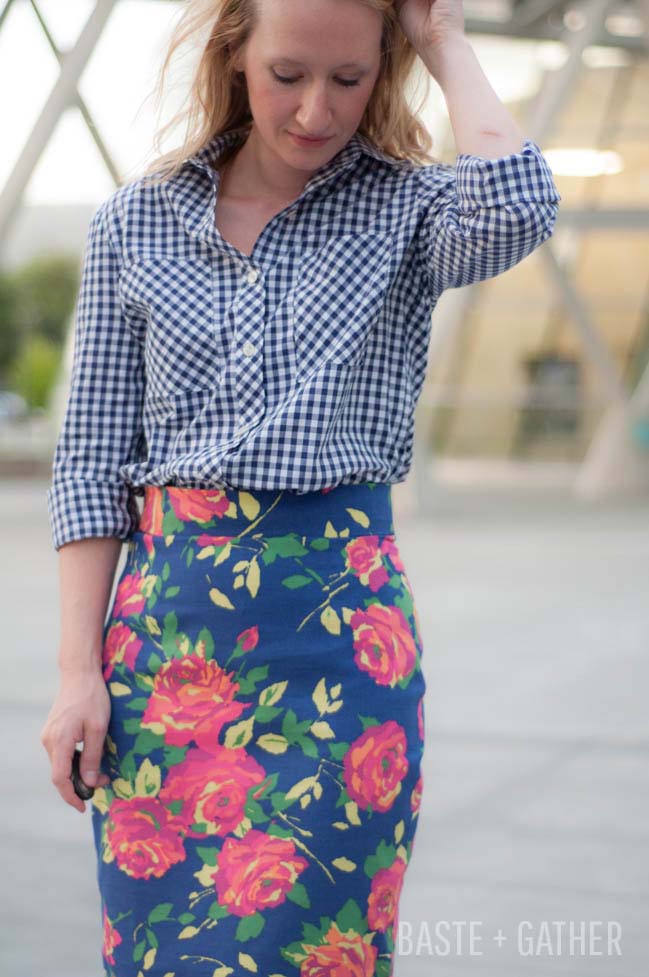 Pleated Pencil Skirt by Delia Creates with Grainline Archer