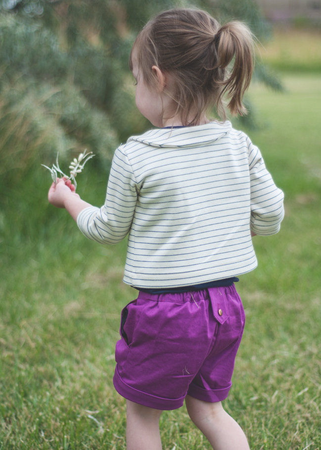 Willow and Co Patterns Aster Cardigan Clover Shorts