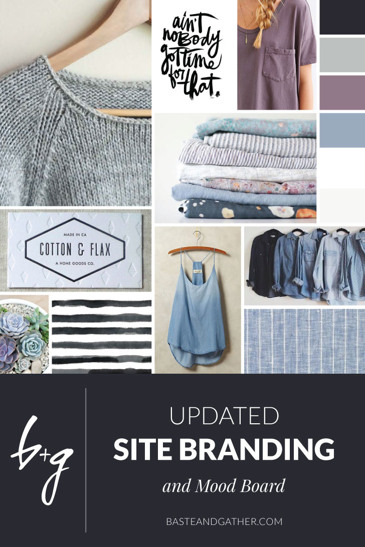Baste + Gather Site Branding and Mood Board